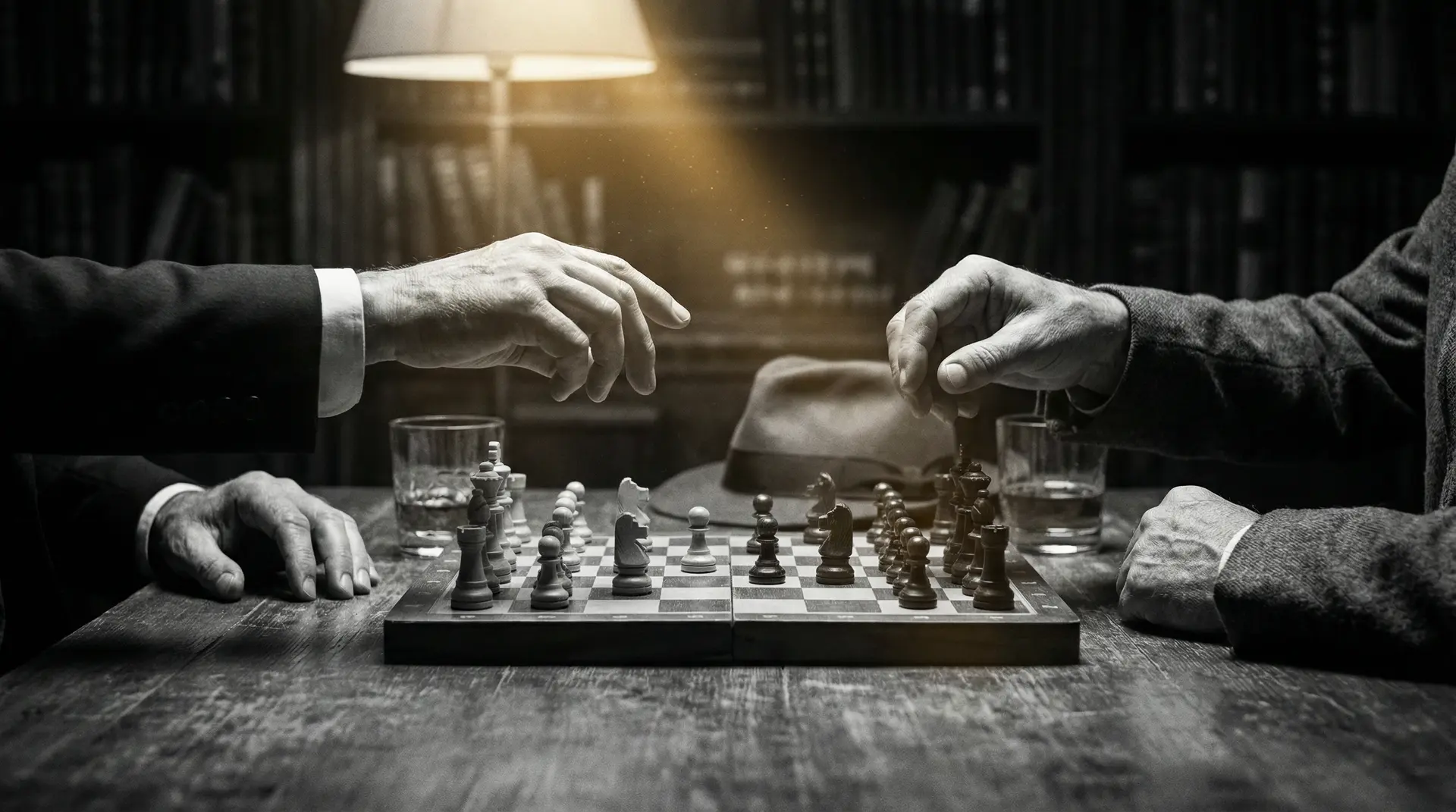 丝袜人妻 艺术探索系列 - 非线性叙事，棋盘上的对弈象征命运的交错